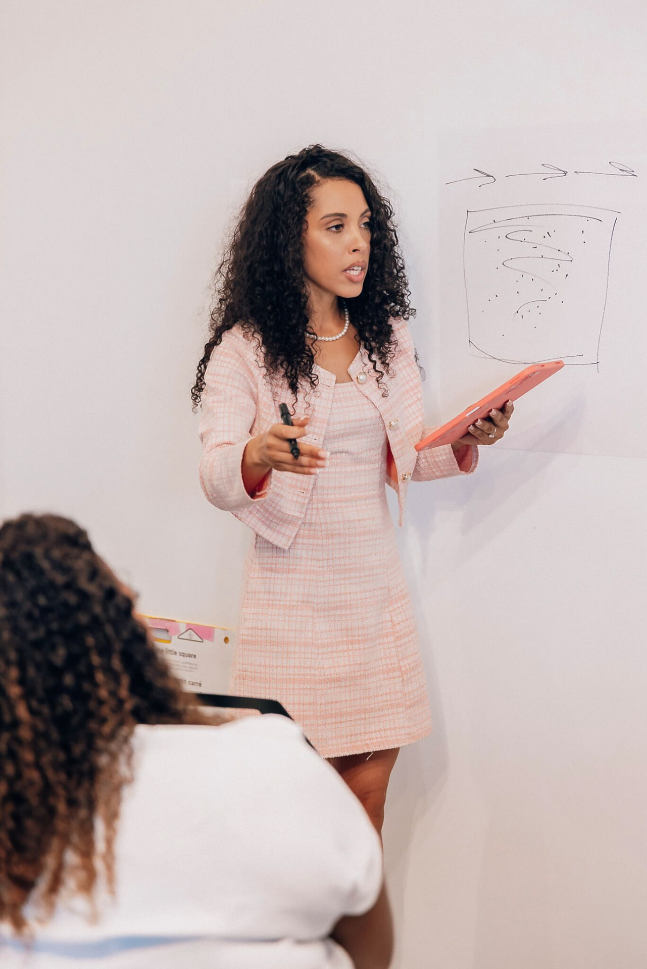 Michelle Welch, founder of Prima Business Clinic, teaching at a live session